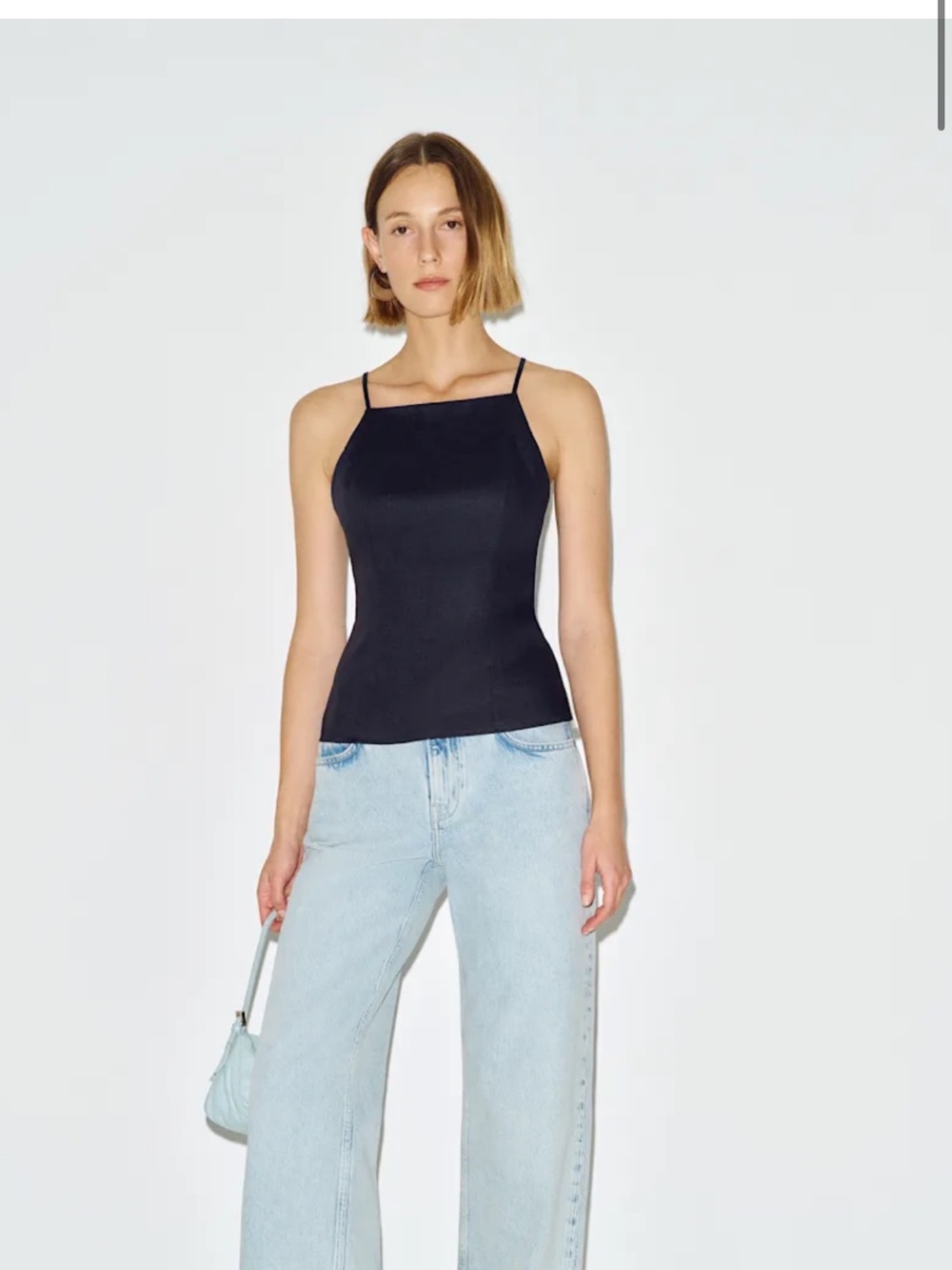 Reformation Black Finley Top and Matching Bottoms